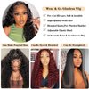 ROYAL IMPRESSION Deep Wave Lace Front Wigs Human Hair 4x4 HD Transparent Lace Closure Wigs for Black Women Glueless Wigs 180% High Density Human Hair Wigs Pre Plucked with Baby Hair (24 Inch)