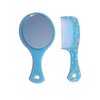 Export Quality Mini Hair Comb with Makeup Mirror for Travel Use/Comb With Portable Mirror Pack Of 2 (Blue)