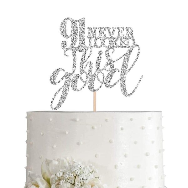 91 Silver Glitter Happy 91st Birthday Cake Topper, Cheers to 91 Years Party Decorations, Supplies, cake topper