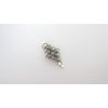 Generic Small silver geometric flower design metal alligator hair clip for fine hair (clip quantity: 2 Clips), 1 Count (Pack of 1)