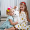 WEIGEDU Rabbit Bunny Stuffed Animals Plush Toys with Pink Ears for Kids Girls Boys Girls Babies Birthday Easter Christmas Bedtime Gifts, Off White