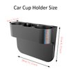 2PCS Car Cup Holder Cup Holder for Car Seat Cup Holder for Car Multifunctional Portable Console Side Pocket Car Seat Gap Filler Organizer Vehicle Seat Cup Cell Phone Drink Holder Storage Box (Black)