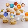 Gyufise 40Pcs Outer Space Cupcake Toppers Planet Rocket Spaceship Trip to the Moon Star Cupcake Picks Solar System Galaxy Universe Planets Birthday Cupcake Decorations Party Supplies