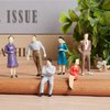 80 Pcs Mini People Figurines 1:50 Scale Model Trains Architectural Painted People Figures Tiny People Plastic Miniature Figurines Sand Tray Miniatures Sitting Standing Toy People for Miniature Scenes