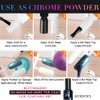 Cat Eye Chrome Nail Powder - 3PC Get Cat Eye Effect and Chameleon Mirror Effect, 9D Galaxy Gem Glitter Metallic Manicure Pigment with Bonus Black UV Gel and Magnetic Stick - Unique DIY Set