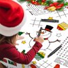 Labeol 1 Pack Christmas Tablecloth,Christmas Coloring Tablecloth for Kids,54"x108" Giant Christmas Santa Claus Snowman Maze Color-in Paper Poster Table Cover for Christmas Winter Party Arts and Crafts