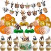 Safari Animals Party Decorations Includes Banner Honeycomb Centerpieces Cake Cupcake Toppers and Balloons Wild Animals Jungle Party Decorations for Baby Shower Decorations