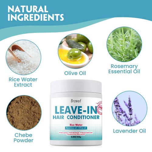 Brzeaf Chebe Leave In Conditioner for Hair Growth(8.8 OZ), Prevent Hair Loss & Promote Hair Growth, Chebe Leave In Conditioner, Deter Hair Breakage, for Women & Men