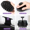 Suroseate Scalp Massager Shampoo Brush with Soft Silicone Bristles for Hair Growth, Scalp Scrubber Head Massager for Dandruff Removal, Shower Hair Brush for Women Men Kids Wet Dry Hair, Black