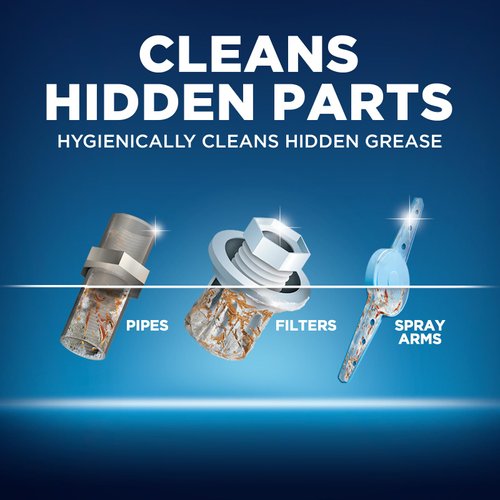 Finish In-Wash Dishwasher Cleaner Tabs - 4 Count(Pack of 3) Dishwasher Care Tabs, Hygienically Cleans Hidden Grease