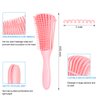 Emoly 2 Pack Detangling Brush for Natural Hair-Detangler for America 3a to 4c Kinky Wavy, Curly, Coily Hair, Detangle Easily with Wet/Dry (Green& Pink)