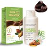 SHIHUANUO Hair Dye Shampoo 3 in 1 for Gray Hair Coverage, Argan nut Natural Shampoo Hair Dye for Women & Men/Ammonia-Free 520ml(Brown)