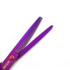 7.0 Inches Hair Cutting Scissors Set with Combs Lether Scissors Case,Hair cutting shears Hair Thinning shears For Personal and Professional (Violet)