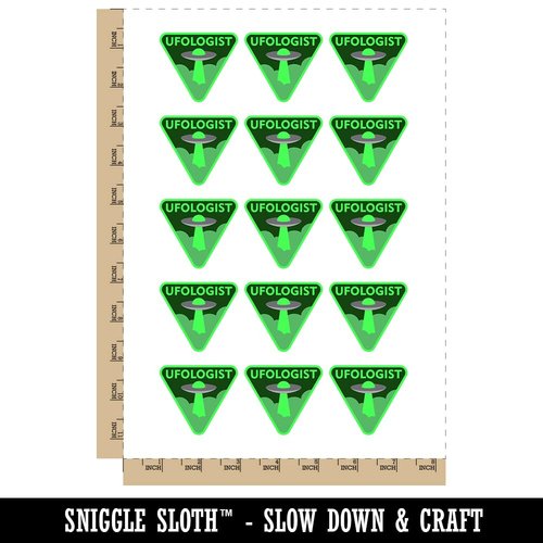 Ufologist UFO Science Fiction Aliens Hobby Temporary Tattoo Water Resistant Fake Body Art Set Collection - 15 2" Tattoos (1 Sheet)