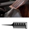 eHooyau Hair Dyeing Comb, 2 Pcs Professional Salon Hair Coloring Dyeing Kit 3-Way Sectioning Highlight Comb Professional Weave Weaving Comb Hair Dye Styling Tool for Salon Use