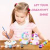 GODLIY 2PCS Paint Your Own Unicorn Night Light Art Kit,Arts and Crafts for Kids Ages 4-8,Unicorn Toys for Girls Painting Kit Unicorn Gifts for Kids 4 5 6 7 8 9 10 11 12+