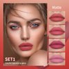 4 Colors Matte Cigarette Lipstick Set，Lip Tint Stain Tube Liquid Lipstick，Waterproof Cigarette Lip Tint Stain，Waterproof Labiales Mate，Lip Stain Long Lasting (SET1)