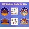 FaCraft Nativity Craft Sticker for Kids - 24pcs Make a Nativity Scene Stickers Christmas Crafts Kits DIY Nativity Set for Sunday School Classroom Religious Christian Xmas Party Game Favor Gifts