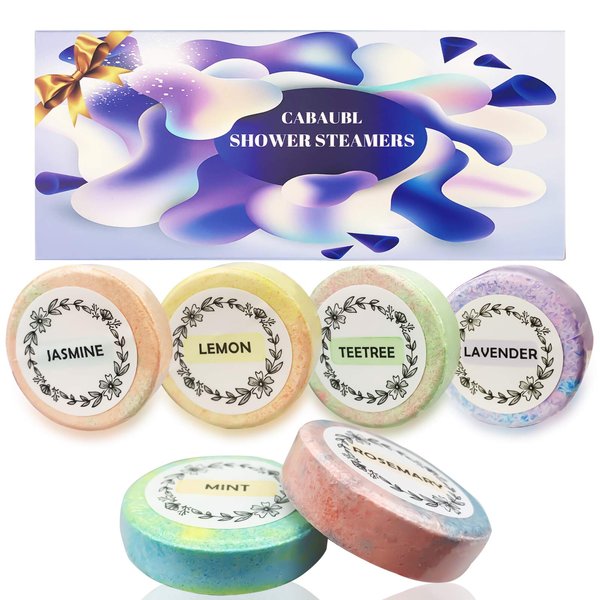 Shower Steamers, 6 Pcs Scented Aromatherapy Shower Steamers with Essential Oils for Stress Relief, Shower Bomb Melts for Women Who Has Everything, Unique Relaxation Gifts for Moms Birthday