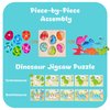 AuntyFey Dinosaur Wooden Toddler Puzzle 1-3 with Dinosaur Eggs Peg Puzzles, Montessori Toys for 1 2 Year Old Boy Girl, Kid Wooden Puzzles Ages 2-4, Dinosaur Toy for Toddler, Learning Preschool Puzzle