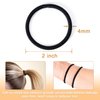 Aegero 100 Pieces Elastics Hair Ties for Thick Hair,No Damage Ponytail Holders Hair Elastic Band for Women, Men and Girls (4mm,Black)