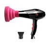 Collapsible Hair Diffuser Attachment for Hair Dryers, Portable Silicone Diffuser for Curly Hair, Universal Fit 1.57-1.99 Inch Nozzle, Ideal for Travel, Salon, and Home Use (Rose Red)