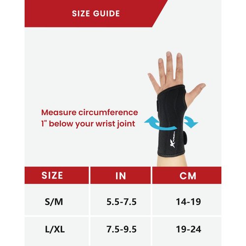 Hurmoya Wrist Brace for Carpal Tunnel Night Sleep Support with Adjustable Splint for Men and Women for Pain Relief, Tendonitis, and Sports Injuries (Right Hand, Medium)