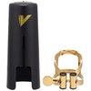 Vandoren LC57DP M/O Ligature and Plastic Cap for Alto Saxophone; Gilded Finish