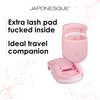 JAPONESQUE Travel Eyelash Curler, Pink - Plastic Eyelash Curlers for Travel Makeup, Go Curl Lash Curler with Bonus Replacement Lash Pad - 1 Pack