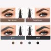 Magic Eyebrow Pencil Waterproof Microblading Eyebrow Pencil Contouring Pen, 4 Tip Microblade Eyebrow Pen Natural Brows Pen for Women (Black)