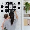 XEFINAL Wood Magnetic Tic Tac Toe Wall-Mount Game Fun Tic Tac Toe for Kids and Adults, Wood Board Travel Game Bedroom Playroom Wall Decals Modern Wall Art