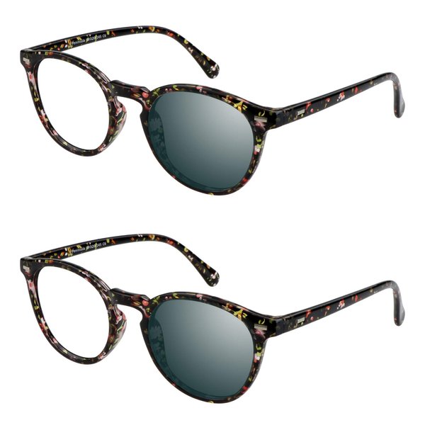 YEIN Gift Package 2 Pairs Of Bifocal Reading Glasses, Photochromic Gray Sunglasses, 0.00/+1.25 Magnification for Men/Women