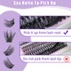 DIY Lash Extension Kit with Lash Bond and Seal Lash Tweezers, 240PCS 30D+40D Multilayered Cluster Lash Clusters, Reusable Fluffy Individual Lashes Cluster