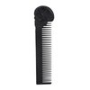 Hair Comb,Oil Hair Styling Spring Comb Pocket Beard Comb Zinc Alloy Skull Pattern Hair Brush for Men, Use for Head Hair or Beard Portable Hair Styling Tool for Home Salon(Black)