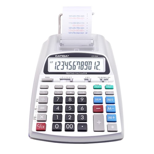 CATIGA New & Upgraded 2024 Printing Calculator Adding Machine 10 Key, Desktop Home Office Calculator with Paper Roll Print Out, Accounting Business Finance