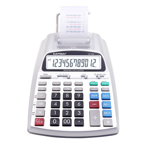 CATIGA New & Upgraded 2024 Printing Calculator Adding Machine 10 Key, Desktop Home Office Calculator with Paper Roll Print Out, Accounting Business Finance