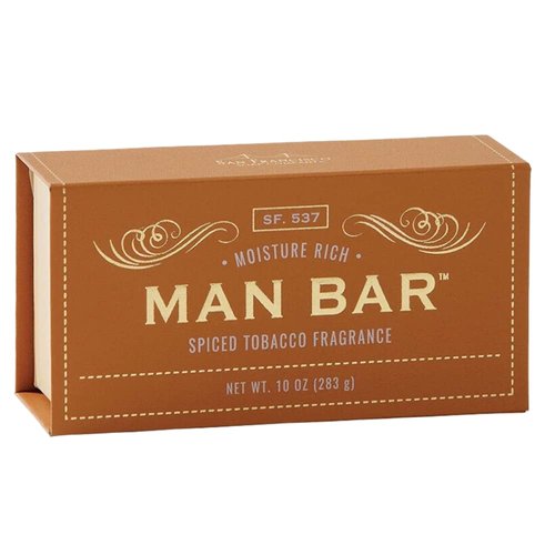 San Francisco Soap Company Man Bar 2-Piece Gift Sets | 10 ounce bars | All Skin Types | (Spiced Tobacco & Coastal Driftwood)