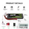 OVONIC 2s Lipo Battery 50C 1500mAh 7.4V Lipo Battery Soft Case with Dean-Style T Connector for Foamy Airplane Small Helicopter 55mm EDF RC Plane RX TX and 1/12 1/14 1/16 1/18 Scale RC Cars (2 Packs)