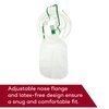 Dealmed Non-Rebreather Oxygen Mask – Oxygen Face Mask with Adjustable Nose Clip, Clear Finish, Adult Size, Suitable for Doctors, EMTs, Hospitals, and First Aid Kits (5 Count)