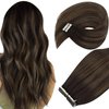 Ve Sunny Brown Tape in Hair Extensions Human Hair Seamless Hair Tape in Extensions Dark Brown Mixed Medium Brown Balayage Tape Hair Extensions Real Human Hair Brown Invisible Bonding 20pcs 50g 18”