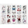 Red Tattoo, Fashion Butterfly Dragon Flower Body Art Temporary Fake Tattoo Sticker Decal Temporary Tattoos