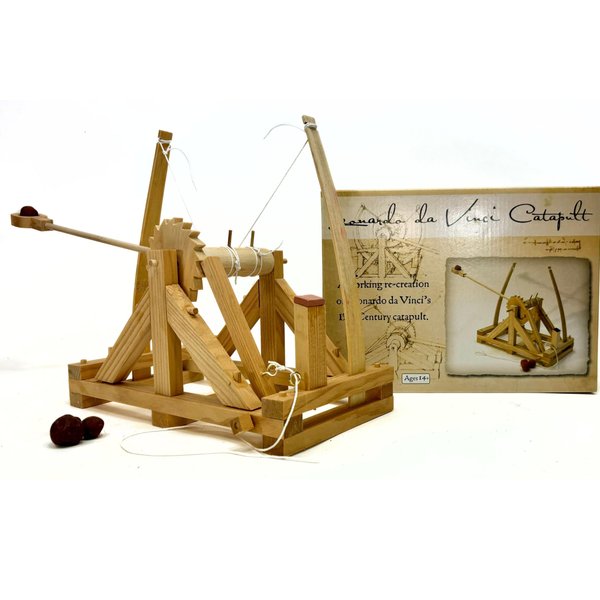 Pathfinders STEM kit Leonardo Da Vinci Catapult kit Trebuchet Engineering kit Educational Toys for Kids Science kit for Kids Age 12-14 stem Projects Physics Toys Wood Building Kits
