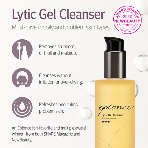 Epionce Lytic Gel Cleanser - Face Wash & Makeup Remover for Problem Skin, Face Wash for Oily Skin, Skin Care Cleanser Face Wash, Oily Skin Face Wash