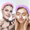 Wecoe 2pcs Skincare Headband For Washing Face Makeup Spa Headband Face Wash Headband Cute Pink Purple Puffy Sponge Bubble Headband Hair Accessories For Women Girls Kids Teens Gifts