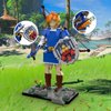 Breath of The Wild Building Block Kit, Game Character Model Toys,Micro Hyrule Building Blocks Set(490Pcs),Unique BOTW Decorations and Building Toys Gifts,Game Fans Gift,2023 New(Link Action Figure)