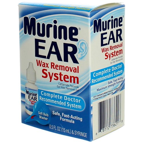 Murine Ear Wax Removal System Drops - 0.5 oz, Pack of 2