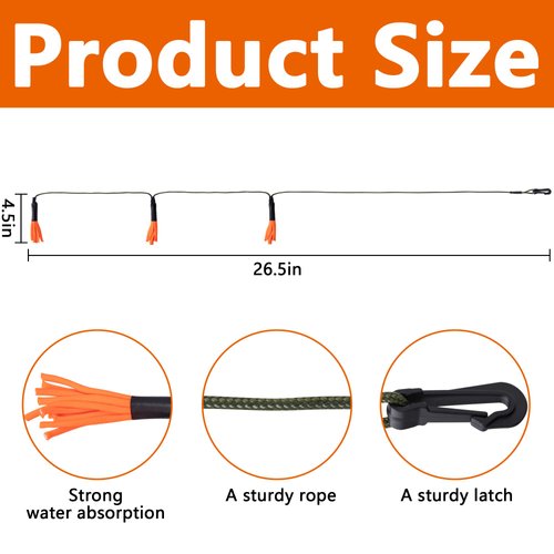 RunNico 4pcs Deer Scent Drag Line - Drag Scent Applicators - Orange Scent Drag for Deer