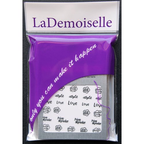 Lovely Nail Art 3D Stickers Decals Silver Gold Black & White Variety Pack of 10 - Flowers ♥ Hearts ♥ Stars ♥ - / GSBWIV /