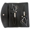 KUTZ 5" (12.7 cm) Barber Scissors & Thinning Shears Set | Stainless Steel Tools | Brass Tension Control | Compact 8.75" (22.2 cm) x 3.75" (9.5 cm) Carrying Case with Extra Storage