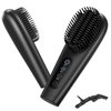 Cordless Hair Straightener Brush Comb Portable Straightening Brush 6400 mAh USB Rechargeable Ionic Straightening Comb, MCH Fast Heating, Anti-Scald, Suitable for Long Short Thick Curly Hair